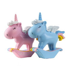 新款天使飞马独角兽烘焙蛋糕生日装饰用品树脂工艺品家居桌面摆件