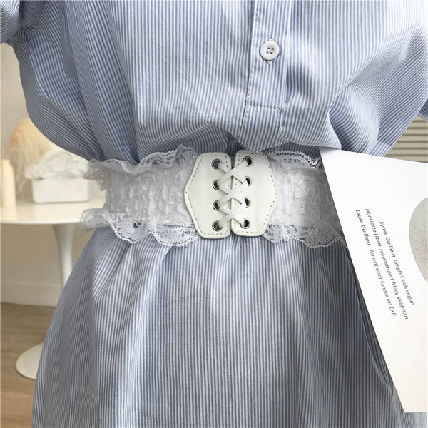 universal lace elastic waist belt