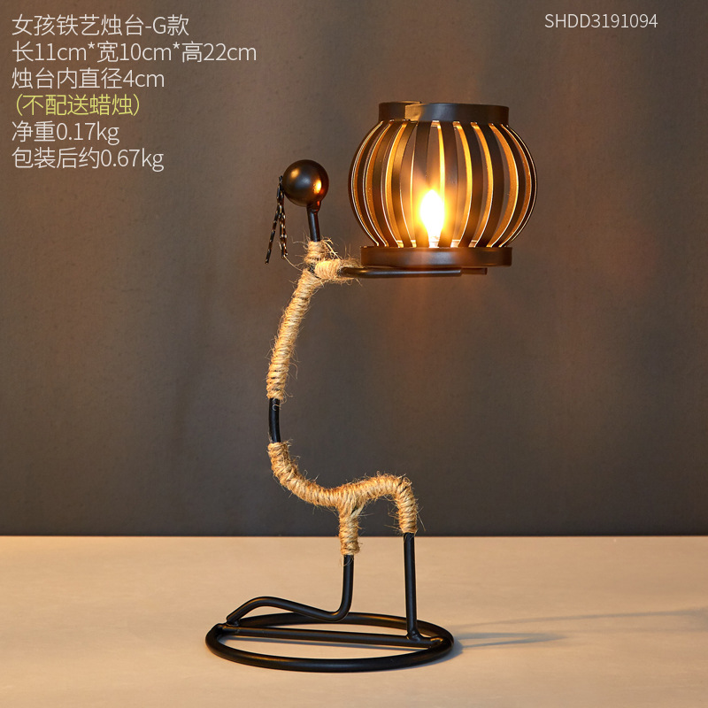 Estilo europeo personalizado creativo vela titular nórdico restaurante mesa de comedor decoración Bar decoración transfronteriza