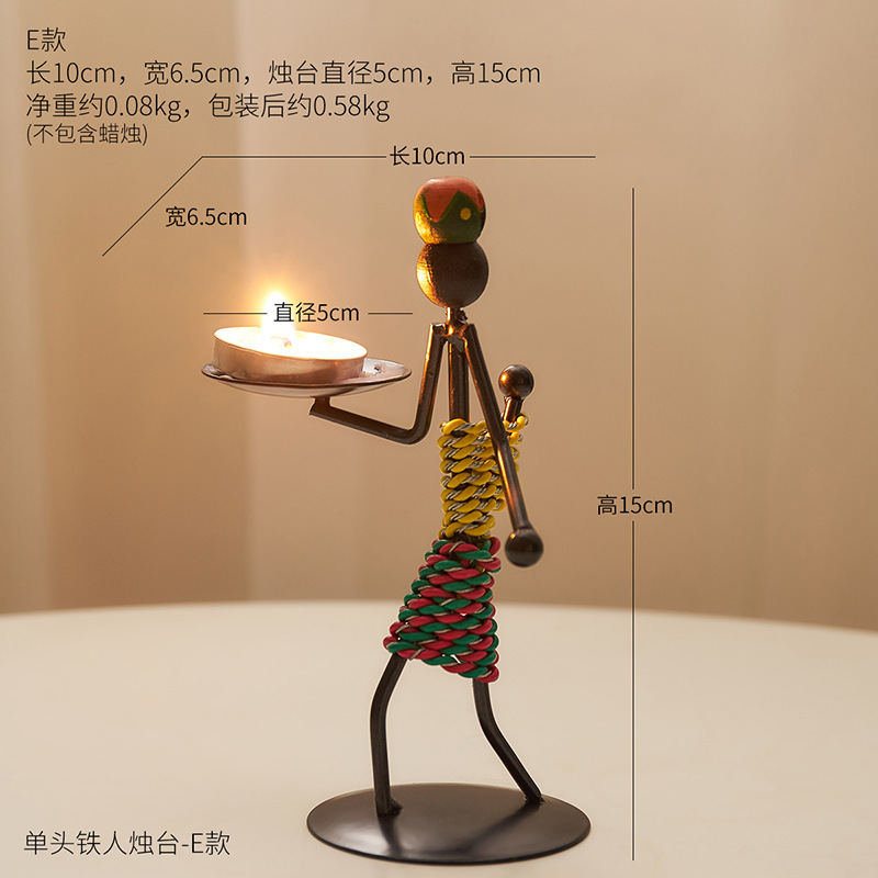 Estilo europeo personalizado creativo vela titular nórdico restaurante mesa de comedor decoración Bar decoración transfronteriza