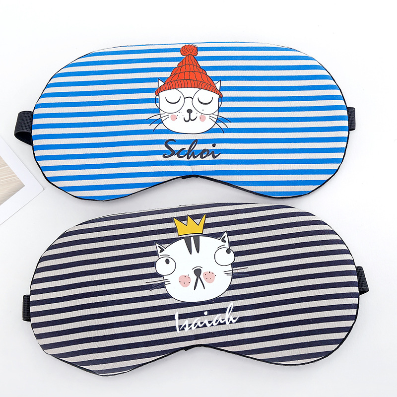High-end Striped Sleep Eye Mask With Cooling Ice Pack For Blocking Light_voghion.com