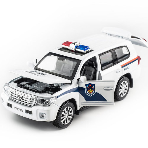 Alloy police car large boy children light return toy car mixed batch ornament off-road car metal car model