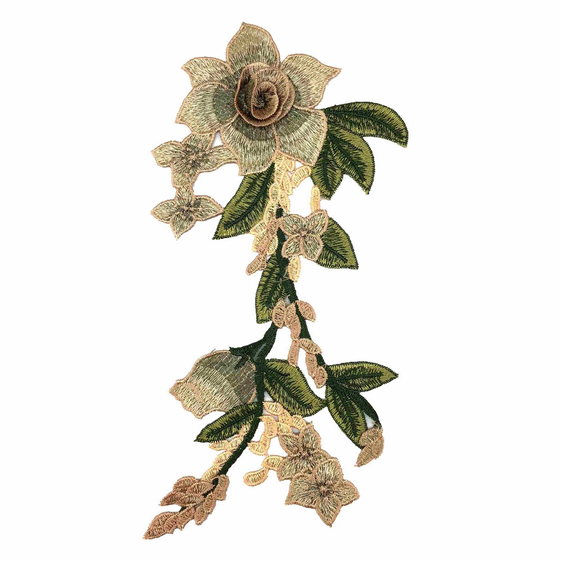 梅花刺绣水溶贴花 涤纶布贴梅花 童装服装辅料 刺绣花多批发