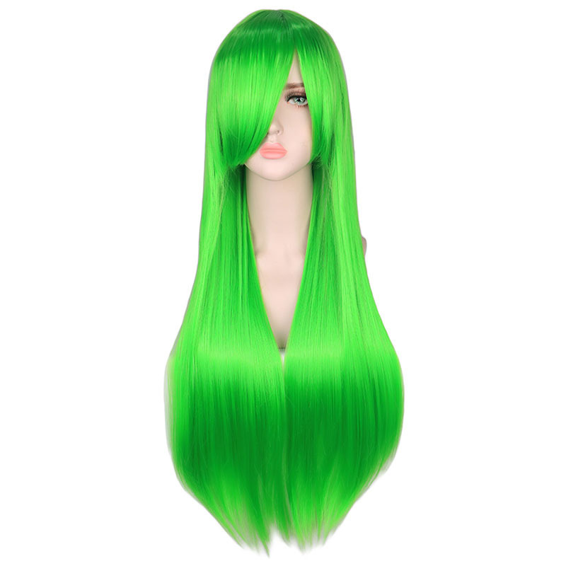 cosplay wig cos wig color long straight hair headgear anime wig 80CM