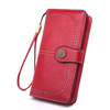 Wallet, long shoulder bag for oily skin, chain with zipper, card holder, suitable for import