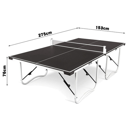 Portable, foldable, with wheels, movable standard indoor table tennis table