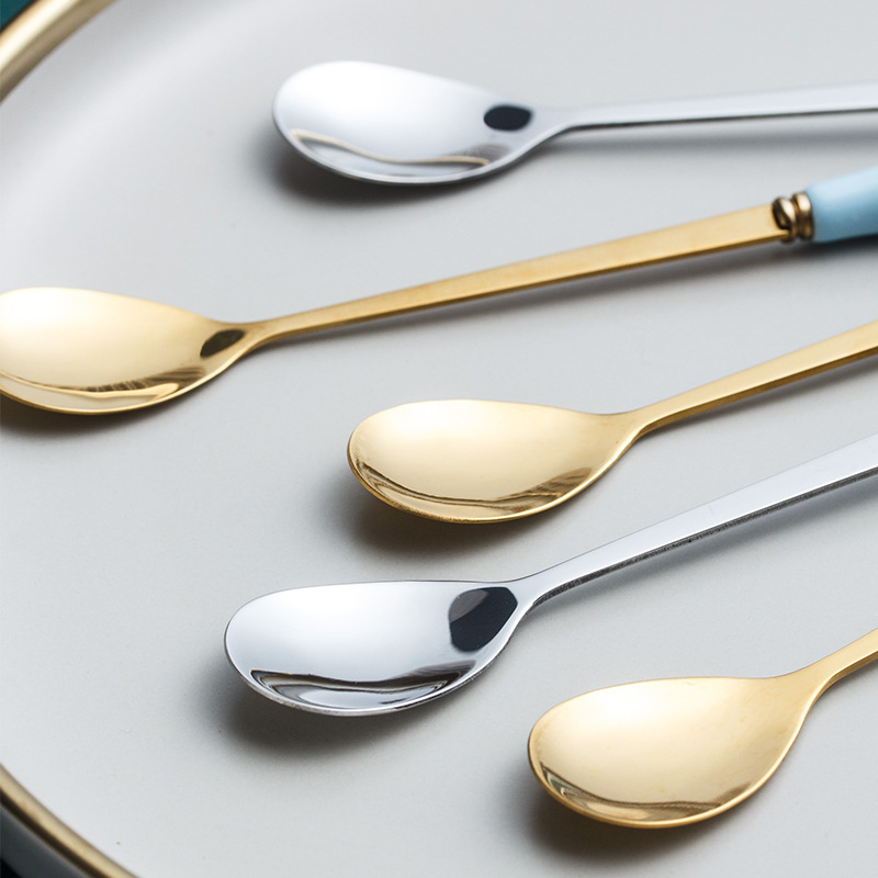 Lang kaffeske i rustfrit stål med keramisk håndtag til is_voghion.com