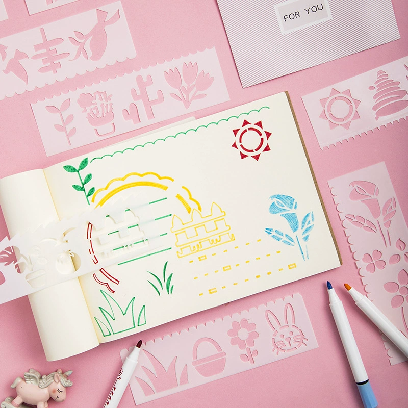 Тонкая полоса 2 поколения шаблон для рисования 8 8 Набор Костюмов рукописная газетная живопись ПЭТ шаблон 18, 5X5, 5 см