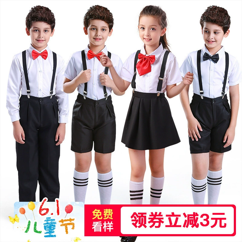 Детские костюмы для мальчиков и девочек, подтяжки, юбка принцессы, платье большого хора, одежда для выступлений, производители костюмов