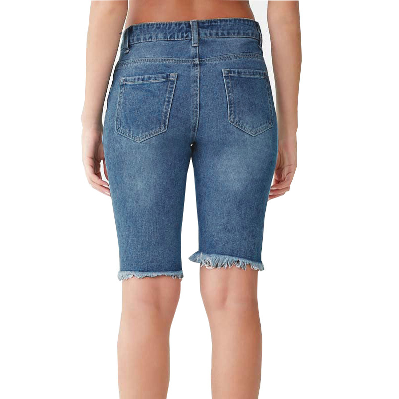 Nuevos shorts vaqueros retro europeos y americanos lavados estilo vintage para mujer 2026, de corte holgado, efecto adelgazante, pierna recta, pantalones de longitud media en stock.