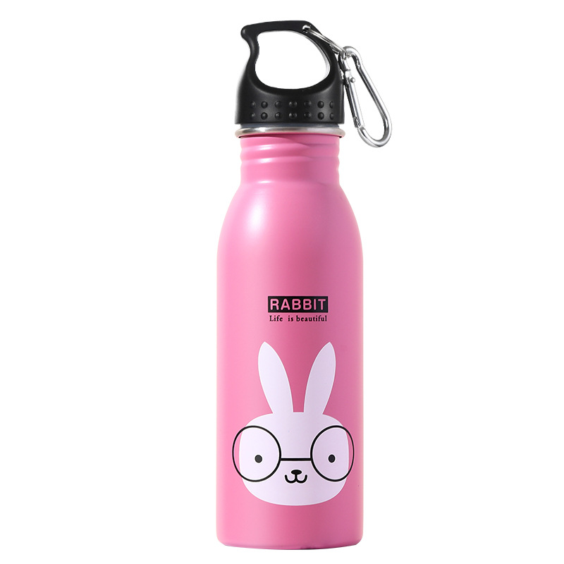 K601 olla para niños Americanos 304 deportes de acero inoxidable hervidor de agua de paja Taza de moda taza portátil Amazon transfronteriza