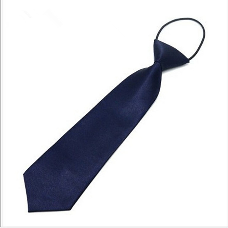 Dark Blue children's rubber band tie solid color children's performance clothing dark blue black tie wholesale