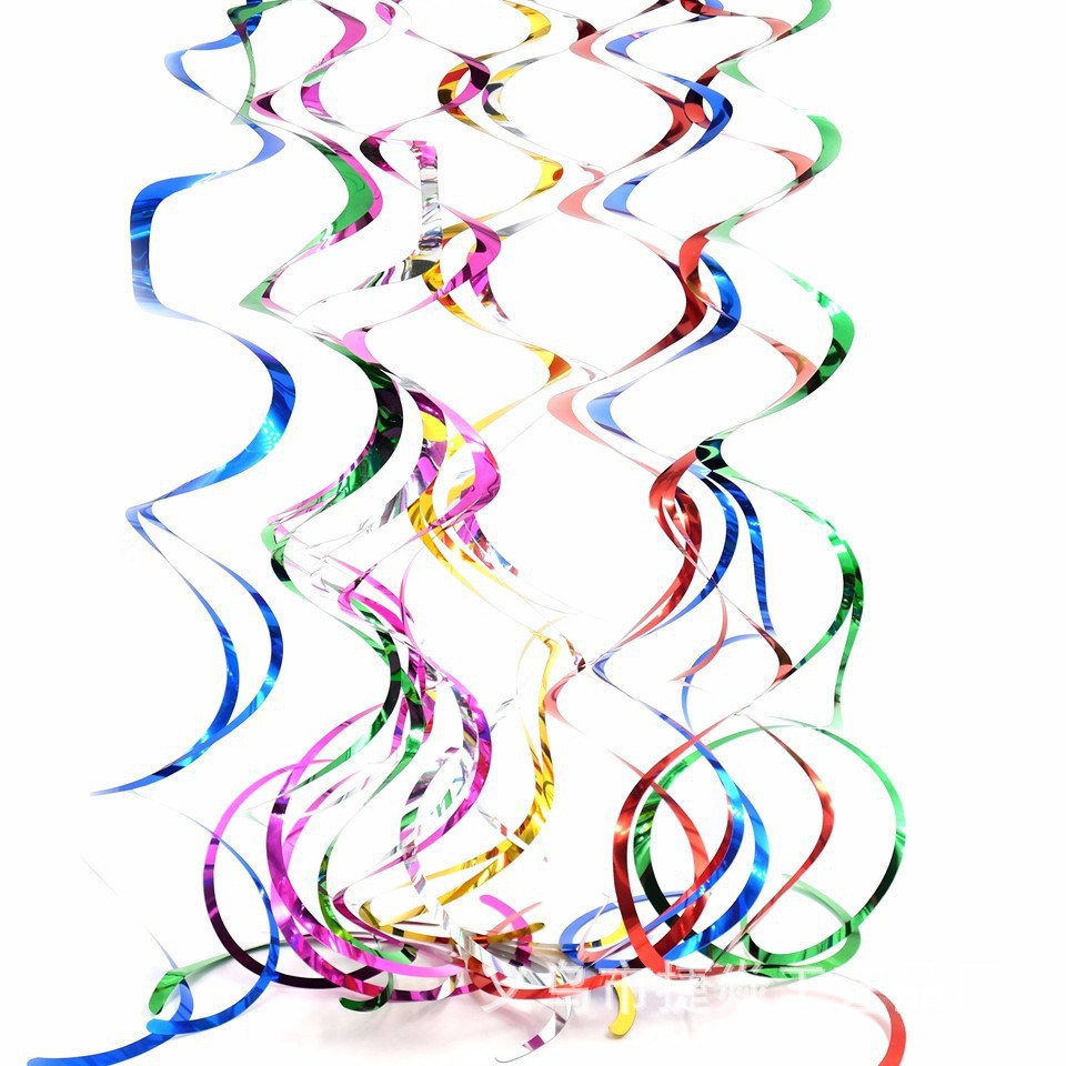 Spiral pendant pvc double helix pendant swirl pendant ribbon pull flower festival birthday party decoration arrangement 2