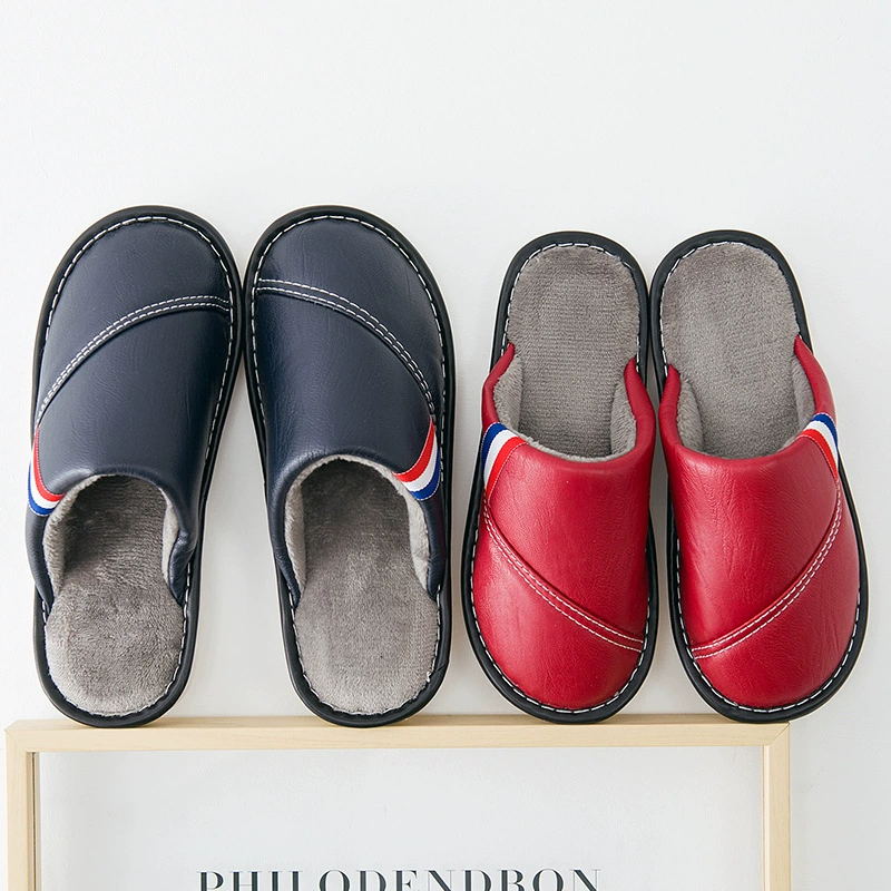 Хлопковые тапочки, новые мужские и женские напольные Нескользящие теплые тапочки, домашние осенне-зимние кожаные фабричные прямые оптовые продажи поколения волос