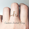 Accessory, fashionable ring with letters, wish