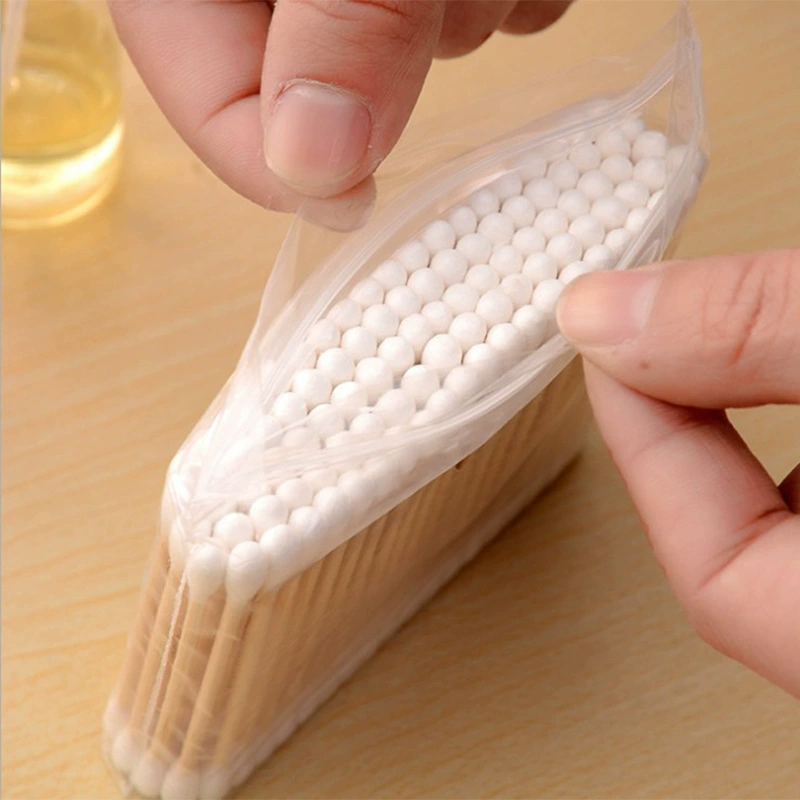 Cotton Swabs double-sided, 100 pcs, soft spiral tips for makeup & ear care