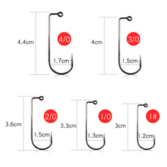 Lure Hook | Angling Jig Lead Head Hook 1# 1/02/03/04/0 Artificial Bait Fish Hook Wholesale