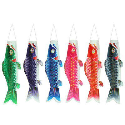 日本和风鲤鱼旗鲤鱼幡导游旗日式鲤鱼旗装饰旗鱼形旗摄影旗锦鲤旗