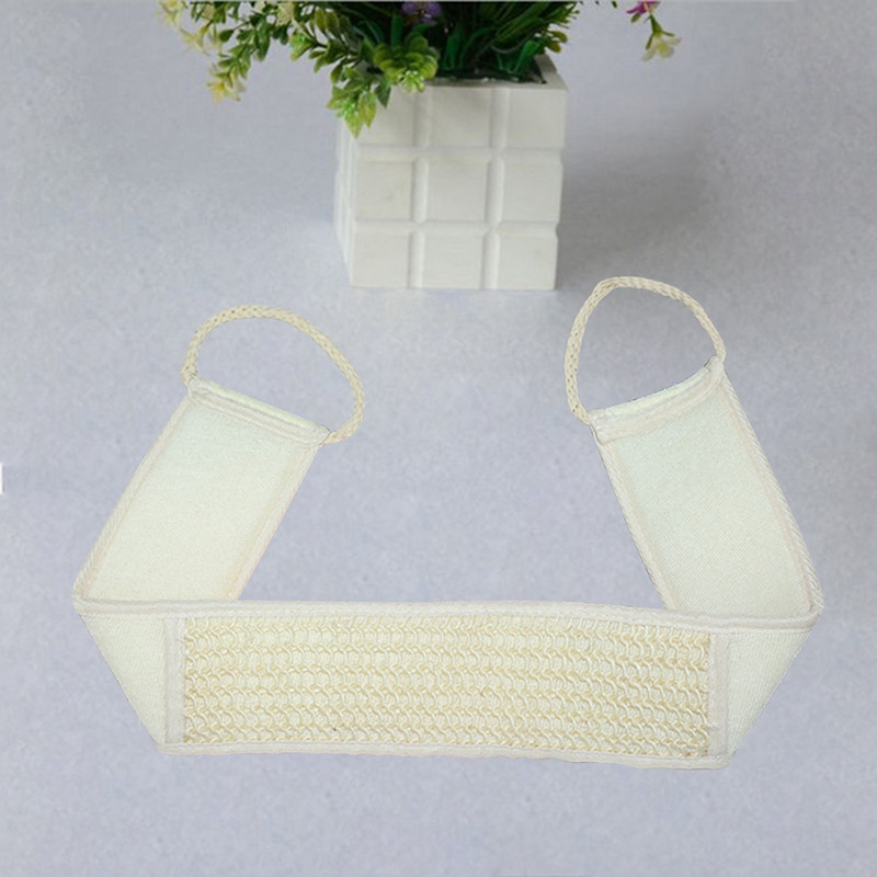 Carefully Selected Natural Cotton and Linen Loofah Long Strip Back Scrubber, Powerful Exfoliating Massage Back Scrubber Bath Brush Wholesale