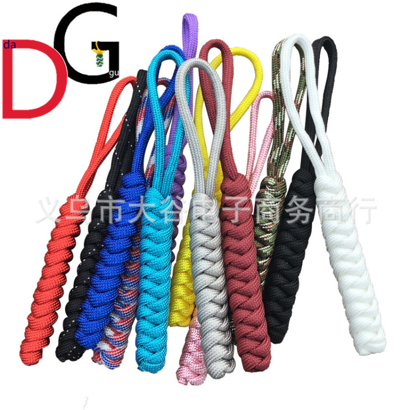 Amazon Paracord Woven Keychain Pendant Snake-Shaped Diamond Knot Clothing Pendant Drawstring Buckle Bag Tail Rope