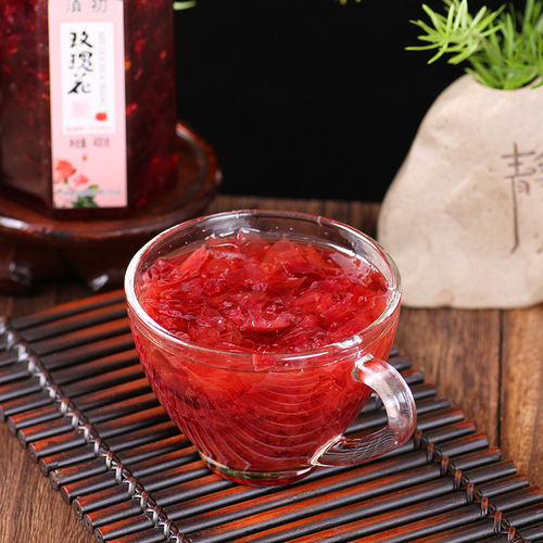 Yunnan Rose Jam 500g Ice Jelly Ingredients Rose Wine Rose Jam Ice Porridge Ingredients Cold Beverage Baking Ingredients