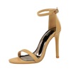 829-1 European and American Style Summer Fashion Simple Slim Heel High Heel Stripe High Heel Shoes Sexy Nightclub Sandal