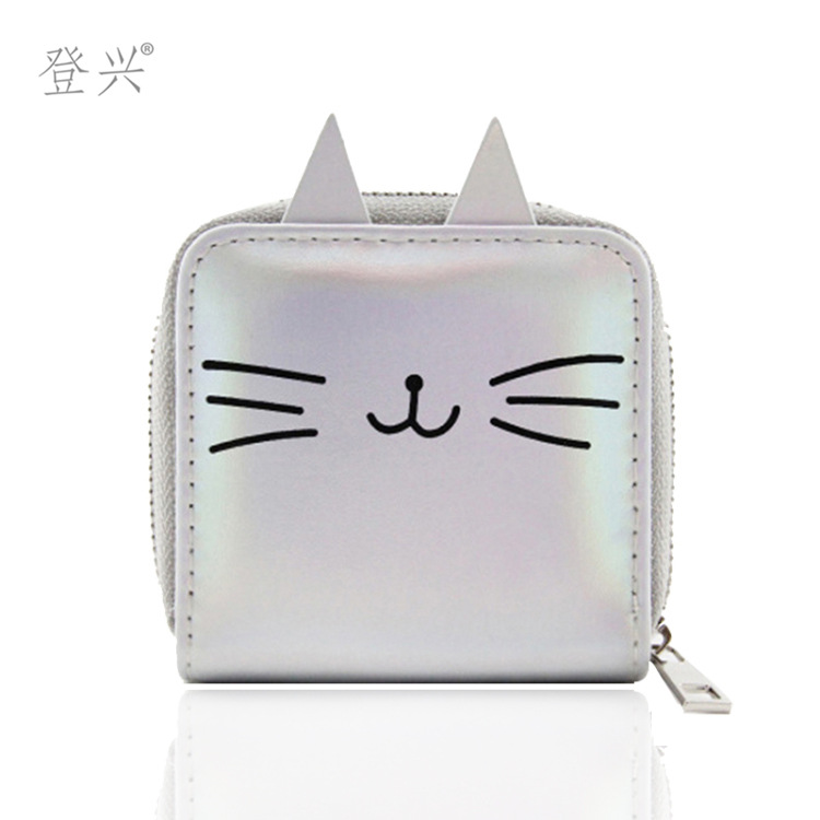 new pattern Cartoon have cash less than that is registered in the accounts PU Student Wallet laser Wallet Bags for children Card package Manufactor wholesale