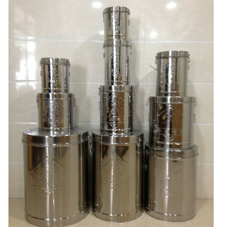 亮丽 Home sales stainless steel thickened tea barrels large tea cans tea barrels storage barrels tangerine peel barrels small tea cans rice barrels