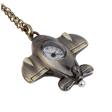 跨境创意手表个性挂件表手表厂家古铜钥匙扣表挂件表 凸飞机挂表