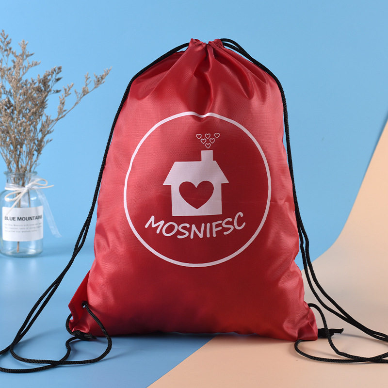 广告宣传拉绳涤纶袋批发 双肩抽绳背包 学校培训部活动背袋定制