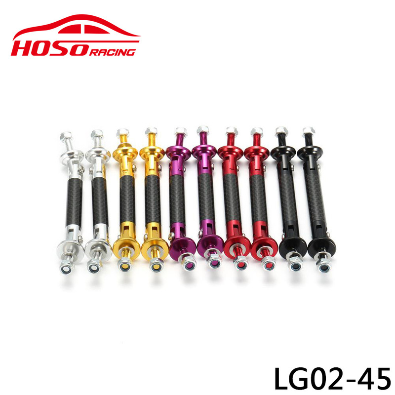 Car Modification Large Surround Pull Rod Extendable Telescopic Front Lip Car Pull Rod Carbon Pattern Aluminum Front Bumper Fixing Bracket