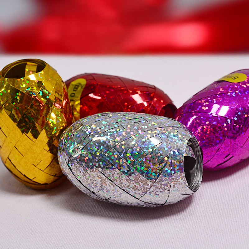 Rugby cinta láser cinta de color boda fiesta celebración decoración globo atado cuerda globo