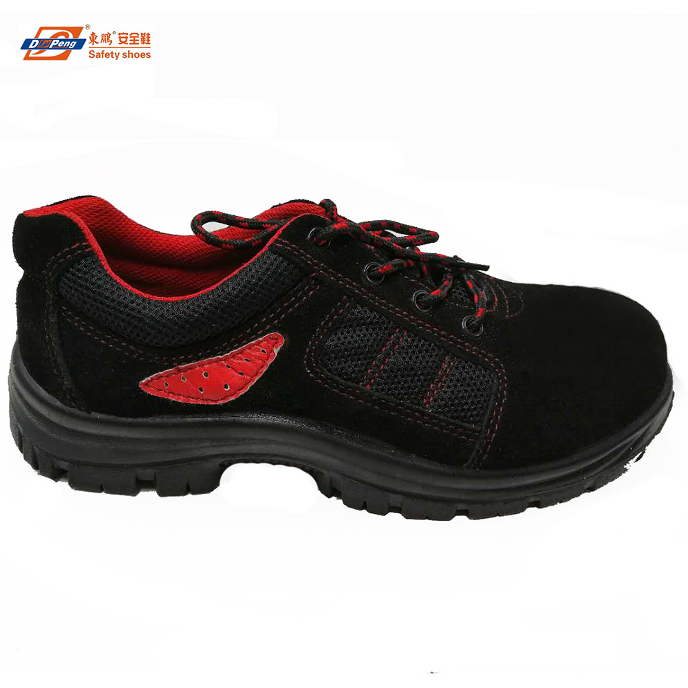 东鹏正品新款反绒皮网布透气安全鞋防砸防刺穿劳保鞋厂家直销