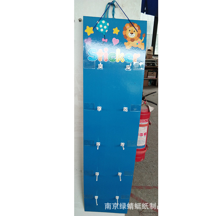 厂家批发展示架 挂壁式超市零食标签KT板展架带挂绳创意货架