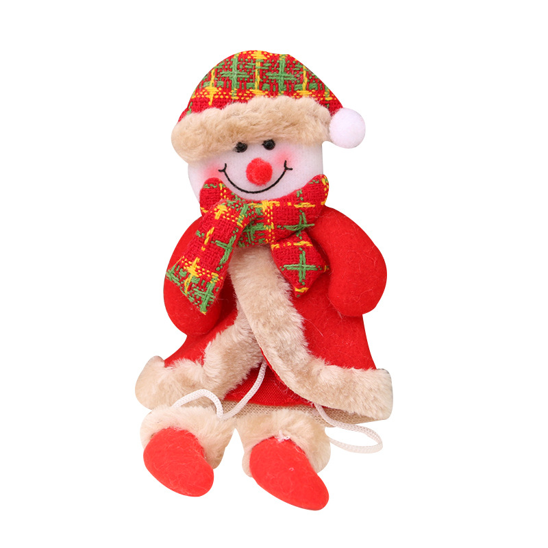 Decoraciones navideñas Navidad con patas colgante regalo de Navidad pequeña tela colgante de árbol de Navidad pequeña muñeca