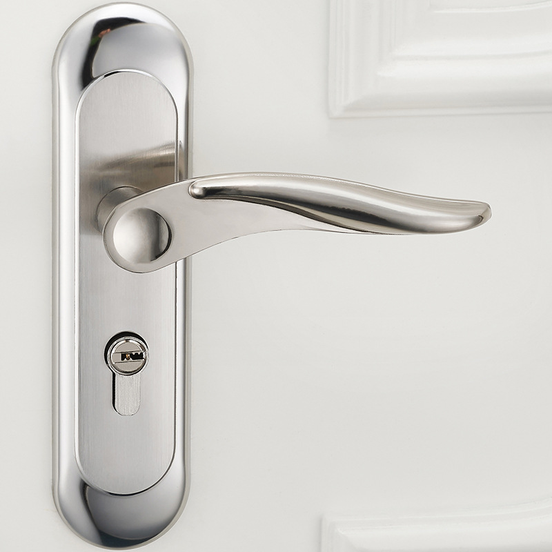 Cerradura de puerta de dormitorio de acero inoxidable cerradura interior cerradura de puerta de madera maciza minimalista moderna cerradura de puerta mecánica silenciosa cerradura de puerta doméstica