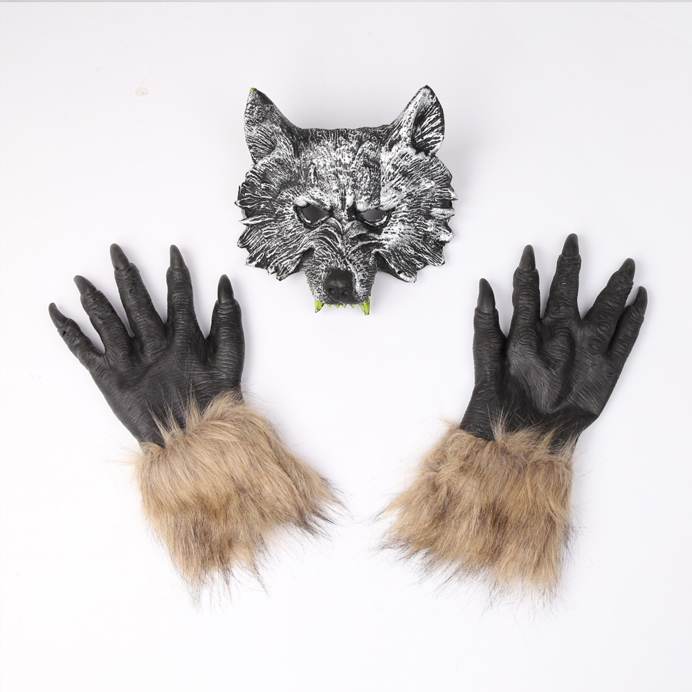 Nueva máscara de lobo Halloween decoración máscara de hombre lobo fiesta fantasma disfraz de baile máscara de cabeza de lobo