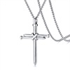 Men's necklace stainless steel, pendant, European style, punk style, simple and elegant design, Amazon