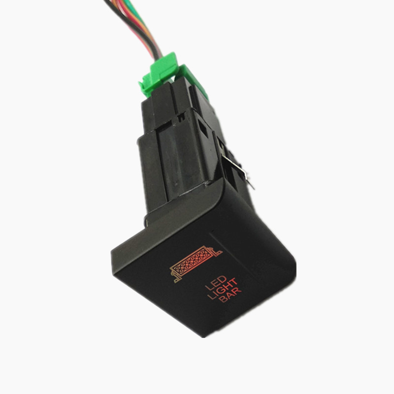 船舶汽车摩托车12-24V 输入带双灯蓝色橙色LED指示大众中控开关右