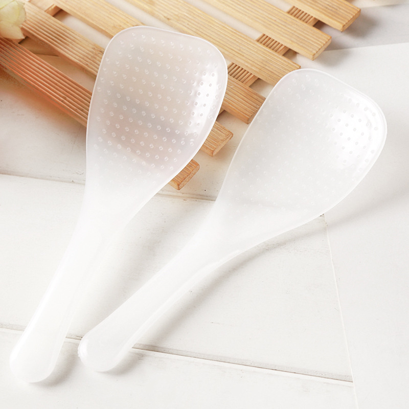 Non-Stick Rice Spoon, White Plastic Rice Spoon, Rice Cooker Serving Spoon, Rice Scoop, Set of 2, Wholesale Supply