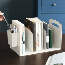 免安装书架笔筒一体办公室桌上分类整理桌面书立架分隔简约收纳盒