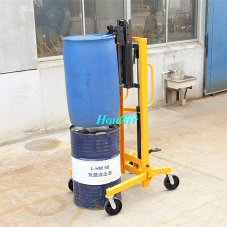 现货供应400KG鹰嘴式油桶搬运车油桶手推车DT400B手动油桶堆高车