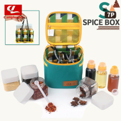 Outdoor seasoning bottle set seasoning bottle portable seasoning jar barbecue equipment camping kitchen seasoning box combination box