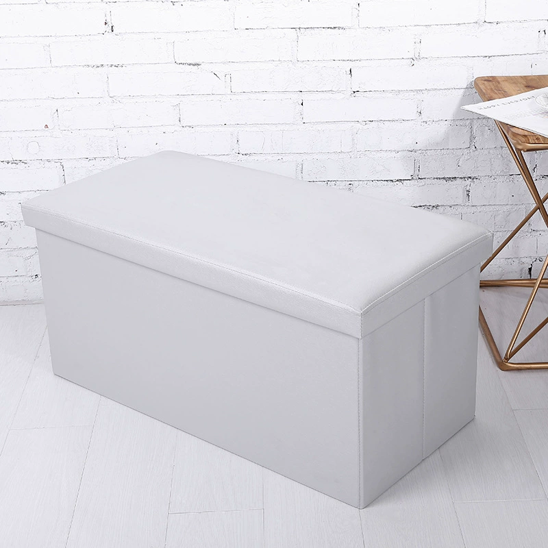 Кожаный табурет для хранения, скамья для хранения, столик для хранения, прямоугольный пуфик, табурет с откидной крышкой для хранения, современный минималистичный стиль