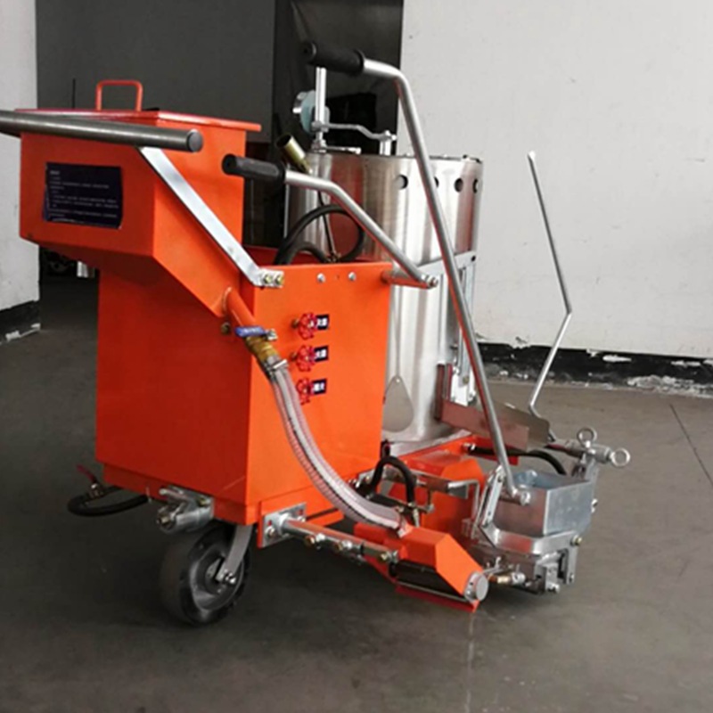 热熔划线一体机 自带热熔釜加热划线机  手推式热熔停车位划线机