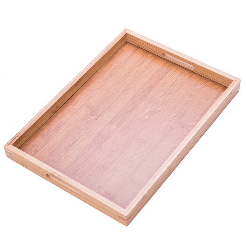 Bandeja Rectangular de Té de Bambú de Madera