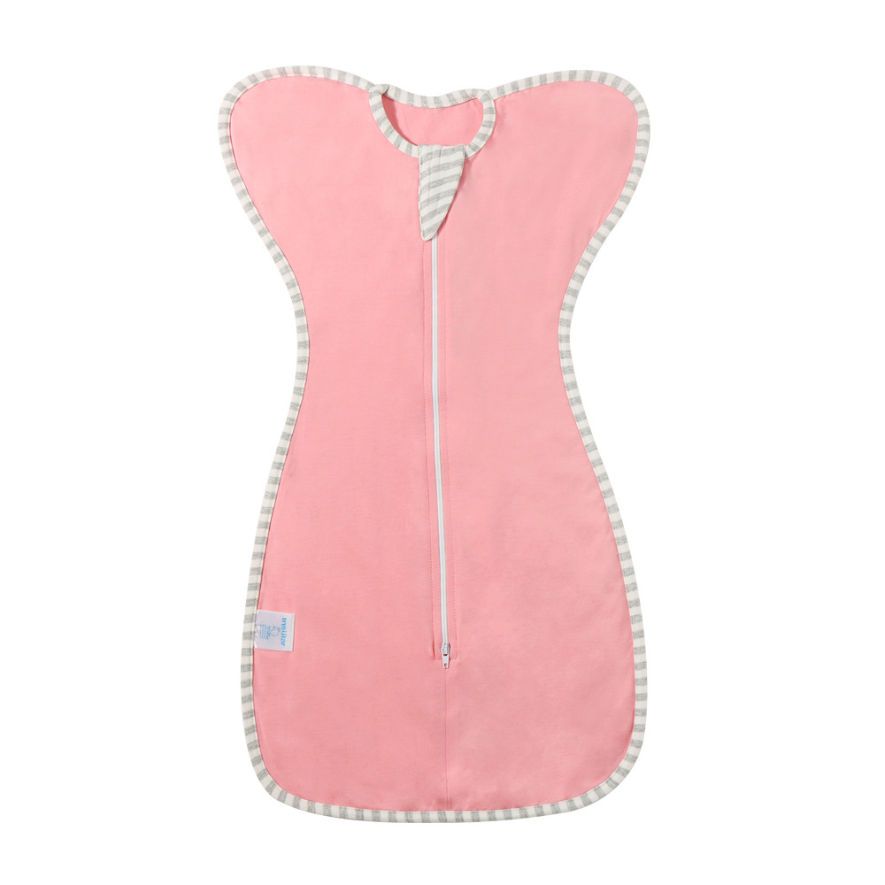 Yinmei Four Seasons bebé anti-shock swaddling toalla bebé Algodón puro elástico swaddling toalla saco de dormir manga desmontable transfronteriza