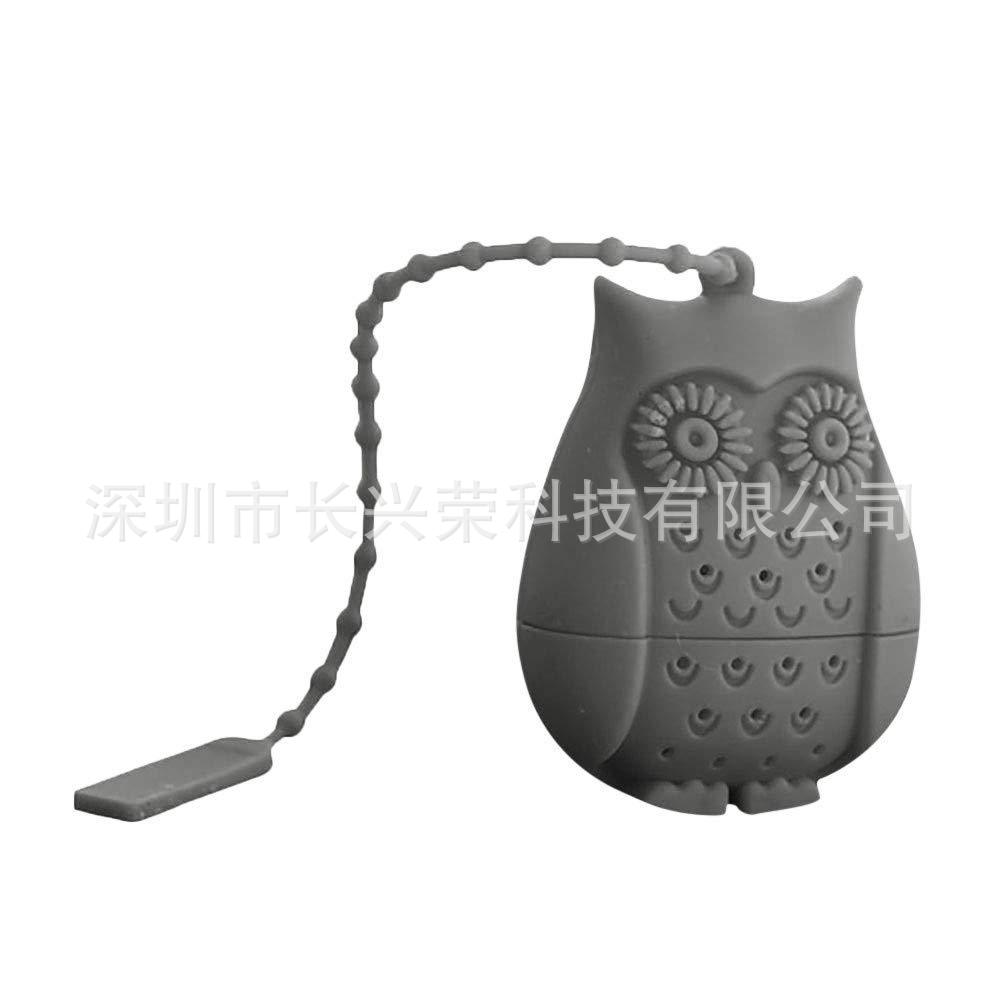 新品创意动物硅胶猫头鹰泡茶器 茶漏滤茶器 茶包   泡茶工具