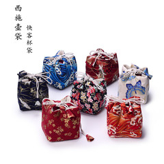 西施壺快客杯收納袋單壺布包大建盞束口袋茶葉罐收納布包加定logo