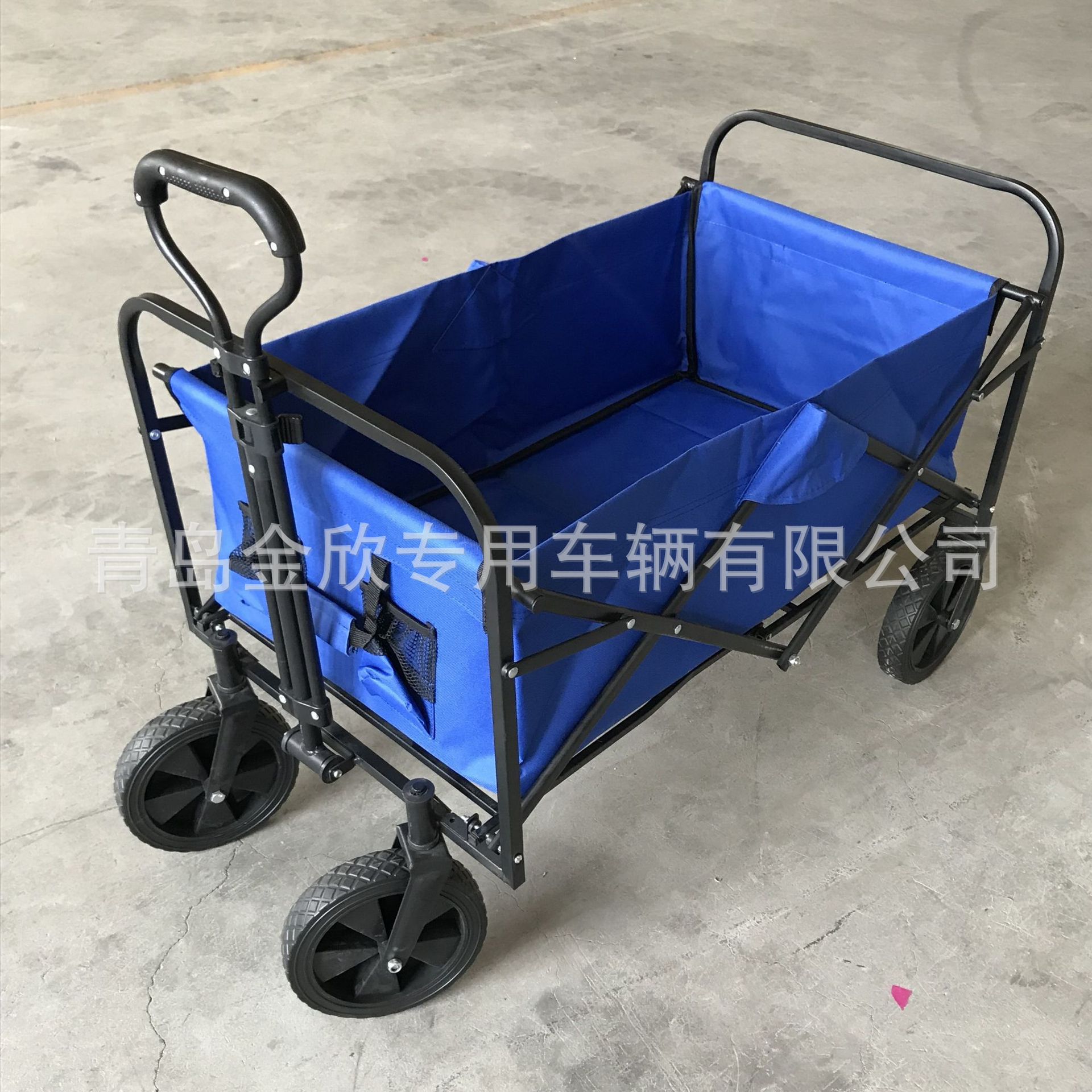 欧美出口品质可折叠把手可伸缩沙滩户外钓鱼旅行布兜车工具车